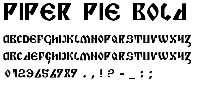 Piper Pie Bold font